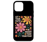Deja que tu fe sea más grande que el miedo Retro Flower Religious Carcasa para iPhone 12 mini