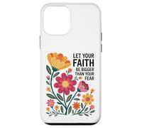 Deja que tu fe sea más grande que el miedo Retro Flower Religious Carcasa para iPhone 12 mini