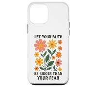 Deja que tu fe sea más grande que el miedo Retro Flower Religious Carcasa para iPhone 12 mini
