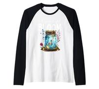 Deja que tu ligera floración sea mariposa Camiseta Manga Raglan
