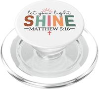 Deja Que tu luz Brille Cristianos Hombres y Mujeres Cristianos PopSockets PopGrip para MagSafe
