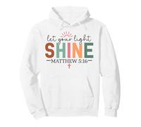 Deja Que tu luz Brille Cristianos Hombres y Mujeres Cristianos Sudadera con Capucha