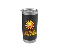 Deja que tu luz brille inspiradora sol para mujeres y niñas Vaso térmico de acero inoxidable de doble pared