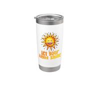 Deja que tu luz brille inspiradora sol para mujeres y niñas Vaso térmico de acero inoxidable de doble pared