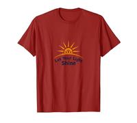 Deja Que tu luz Brille, Logotipo Inspirador del Sol Camiseta, Hombre, Arándano, 3XL