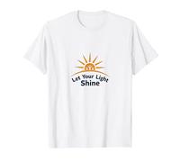 Deja Que tu luz Brille, Logotipo Inspirador del Sol Camiseta, Hombre, Blanco, XL