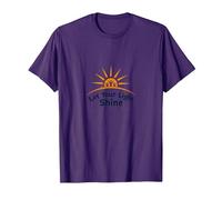 Deja Que tu luz Brille, Logotipo Inspirador del Sol Camiseta, Hombre, Morado, XL