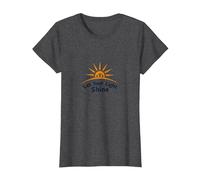 Deja Que tu luz Brille, Logotipo Inspirador del Sol Camiseta, Mujer, Jaspeado Oscuro, 3XL