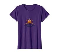 Deja Que tu luz Brille, Logotipo Inspirador del Sol Camiseta, Mujer, Morado, M