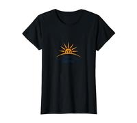 Deja Que tu luz Brille, Logotipo Inspirador del Sol Camiseta, Mujer, Negro, M