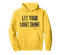 Deja Que tu luz Brille Mateo 5:16 Biblia Fe Inspiración Sudadera con Capucha