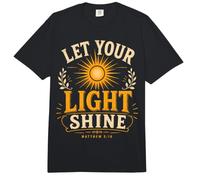 Deja Que tu luz Brille Mateo 5 16 versículo bíblico Comfort Colors Adult Heavyweight T-Shirt