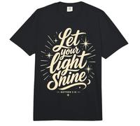 Deja Que tu luz Brille Mateo 5 16 versículo bíblico Comfort Colors Adult Heavyweight T-Shirt