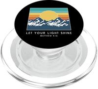 Deja Que tu luz Brille Mateo 5:16 - Verso bíblico Vintage PopSockets PopGrip para MagSafe