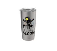 Deja que tu luz florezca la cabra Vaso térmico de acero inoxidable de doble pared