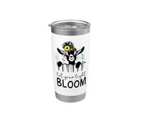 Deja que tu luz florezca la cabra Vaso térmico de acero inoxidable de doble pared