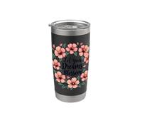 Deja que tus sueños florezcan Inspiración floral Vaso térmico de acero inoxidable de doble pared