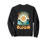 Deja que tus sueños florezcan lindo diseño de flores retro Sudadera