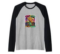 Deja una porción en mi Tumba Zombie Pizza Lover Camiseta Manga Raglan