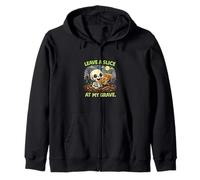 Deja una Rebanada en mi Tumba Skeleton Pizza Lover Sudadera con Capucha