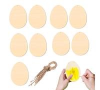 Deja volar tu creatividad con estos recortes de madera sin procesar perfectos para y hacer tus propias decoraciones de Pascua. Cada madera hueca en forma de huevo