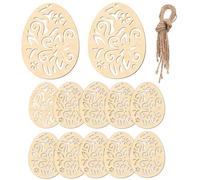 Deja volar tu creatividad con estos recortes de madera sin procesar perfectos para y hacer tus propias decoraciones de Pascua. Cada madera hueca en forma de huevo