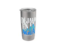 Déjalo En El Agua Bautizado Inglés Culto Cristiano Español Vaso térmico de acero inoxidable de doble pared