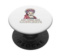 Déjalos Comer Cemento concreto Meme Realeza Humor Amantes de los Gatos PopSockets PopGrip Adhesivo