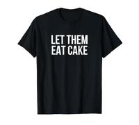Déjalos Comer Pastel Camiseta gráfica económica, Hombre, Negro, XL