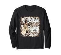 Déjame contarte Acerca de mi Cruz bíblica de Jesús blanqueada con Leopardo Manga Larga