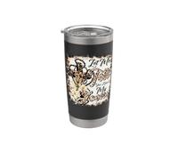 Déjame contarte acerca de mi cruz bíblica de Jesús blanqueada con leopardo Vaso térmico de acero inoxidable de doble pared