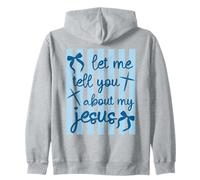 Déjame contarte Acerca de mi fe Cristiana de Jesús Sudadera con Capucha