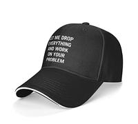 Déjame Dejarlo Todo Y Trabajar En Tu Problema Hombre Mujer Informal Sombrero Plegable Gorras Hip-Hop Sol Secado Al Aire Libre Cap For Exteriores Senderismo Deportivos