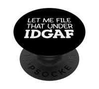 Déjame presentar eso bajo I D G Un Maldito Divertido sarcástico humorístico PopSockets PopGrip Adhesivo