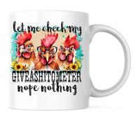 Déjame Revisar Mi Giveashitómetro Taza Cerámica Taza De Café Con Asa Tazas Para Té Café Cacao 330Ml