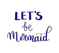 Déjame ser sirenas, cita inspiradora sobre Calcomanías de letras 36x51.4cm Personalización personalizada Azul oscuro