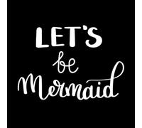 Déjame ser sirenas, cita inspiradora sobre Calcomanías de vinilo para murales y paredes 50.4x72cm Varios tamaños Blanco