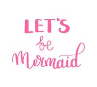 Déjame ser sirenas, cita inspiradora sobre Calcomanías de vinilo para murales y paredes 57.6x82.2cm Pegatinas para vidrio Rosa