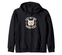 Déjame Ver Tus pies Gracioso Gato Ofensivo Meme Sudadera con Capucha