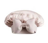 DEJAN GARZ Gorro de satén beige (nube), gorro de satén para evitar el encrespamiento y la rotura, para todo tipo de cabello, gorro de dormir de seda durante la noche para un cabello sano y brillante