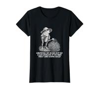 Dejando Crecer mi arbusto para Poder donar un Divertido Meme desquiciado para el año 2000 Camiseta gráfica económica, Mujer, Negro, XS