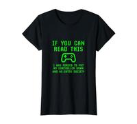 Dejar el Controlador Volver a Entrar en la Sociedad Video Gamer Broma de Juegos Camiseta gráfica económica, Mujer, Negro, S