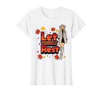 Déjate Descansar. Feliz otoño Ya'll. Mujeres Luv Abrigos de otoño. Camiseta gráfica económica, Mujer, Blanco, S