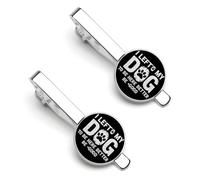 Dejé a mi perro aquí. Más vale que sea bueno. 3 clips para corbata de hombre, plateados, redondos, para corbata. Juego de 2 alfileres para corbata, ideales para aniversarios de boda, negocios y gradua