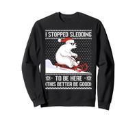 Dejé de Andar en Trineo para Estar aquí, es Mejor Que Sea un Buen Oso Blanco Sudadera