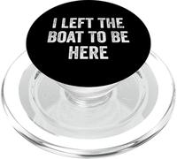 Dejé el barco para estar aquí, divertido capitán de pontones PopSockets PopGrip para MagSafe