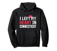 Dejé mi corazón en Connecticut Home State Patriotic Sudadera con Capucha