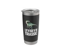 Dejé Mi Corazón En El Dinosaurio Coelophysis Triásico Vaso térmico de acero inoxidable de doble pared