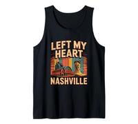 Dejé mi corazón en Nashville Souvenir Country Music Camiseta sin Mangas