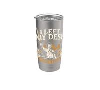 Dejé Mi Escritorio Por Esta Aventura Fantástica Vaso térmico de acero inoxidable de doble pared